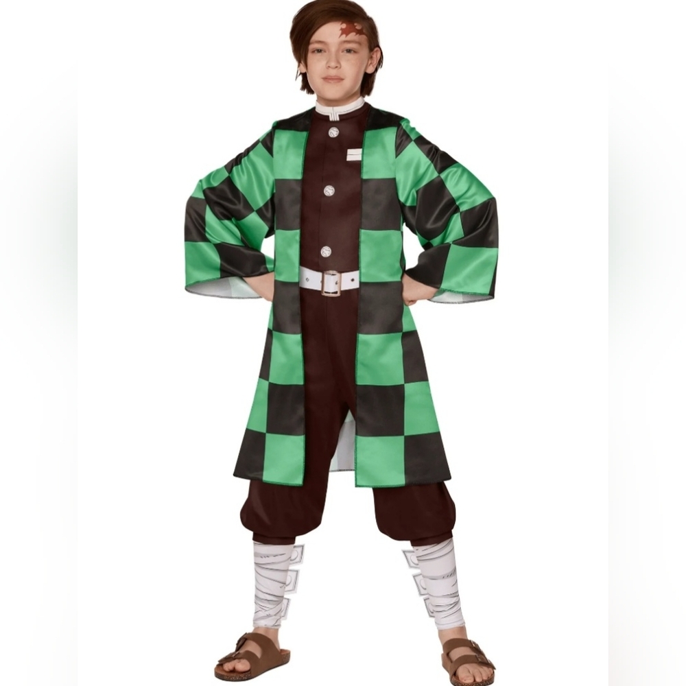 NWT Demon Slayer Tanjiro Costume Childs Medium 7-8